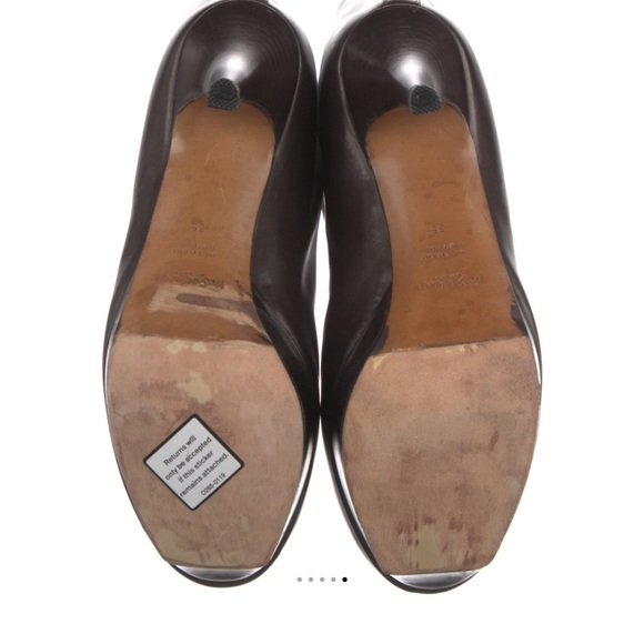 YVES SAINT LAURENT Rive Gauche YSL High Knees Leather Heel Boots - Picture 4 of 7